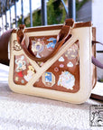 🐾 Kitty Canvas Tote Itabag | Cream White/Brown
