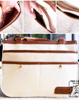 🐾 Kitty Canvas Tote Itabag | Cream White/Brown