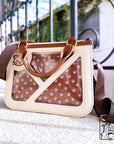 🐾 Kitty Canvas Tote Itabag | Cream White/Brown