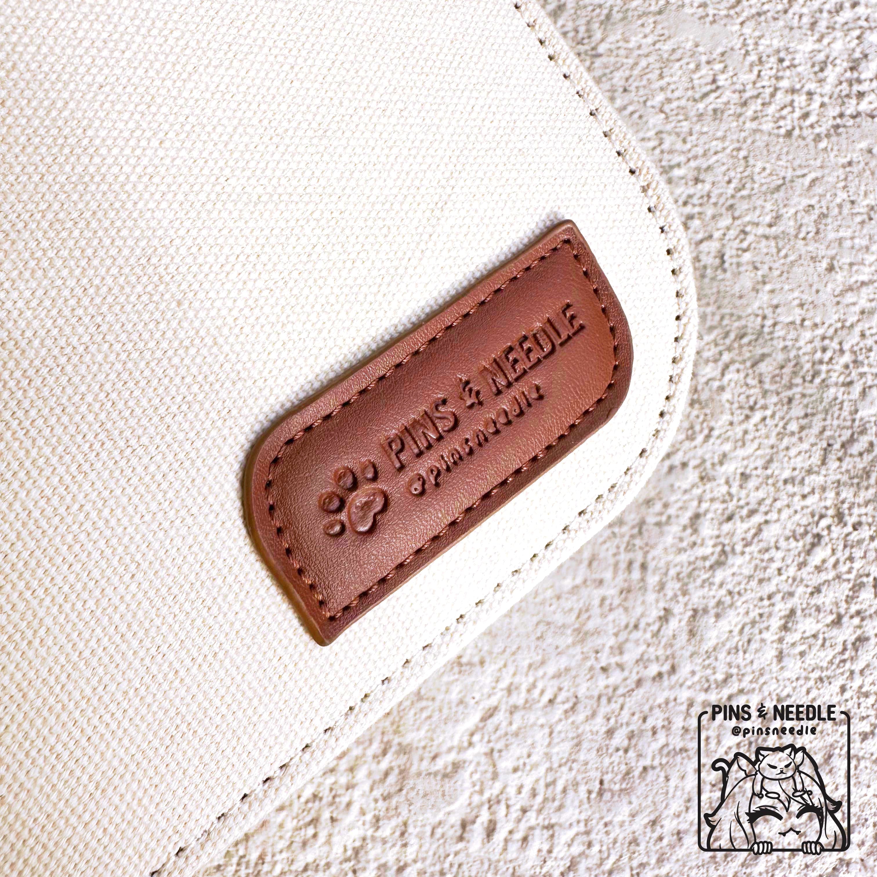 🐾 Kitty Canvas Tote Itabag | Cream White/Brown