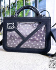 🐾 Kitty Canvas Tote Itabag | Black