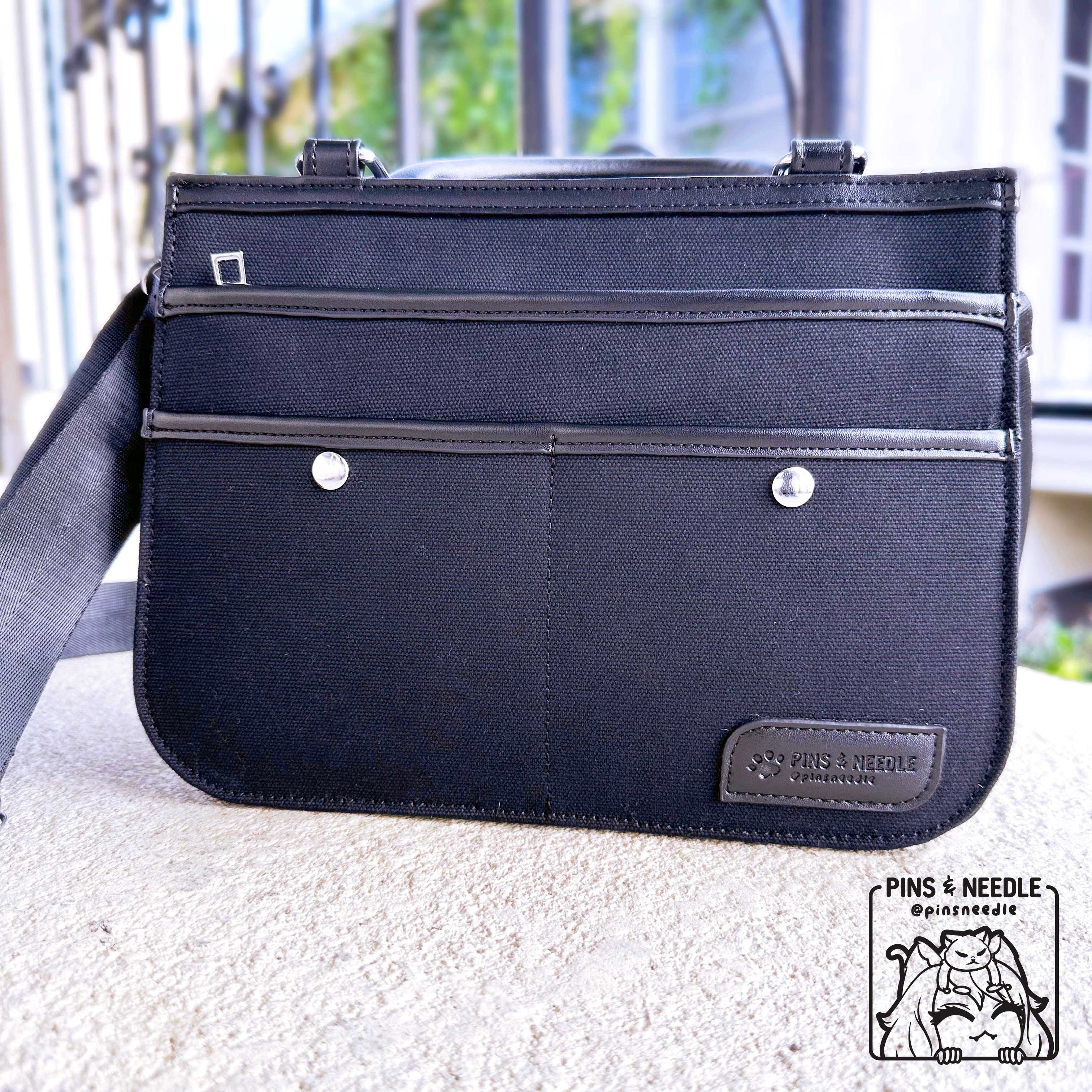 🐾 Kitty Canvas Tote Itabag | Black