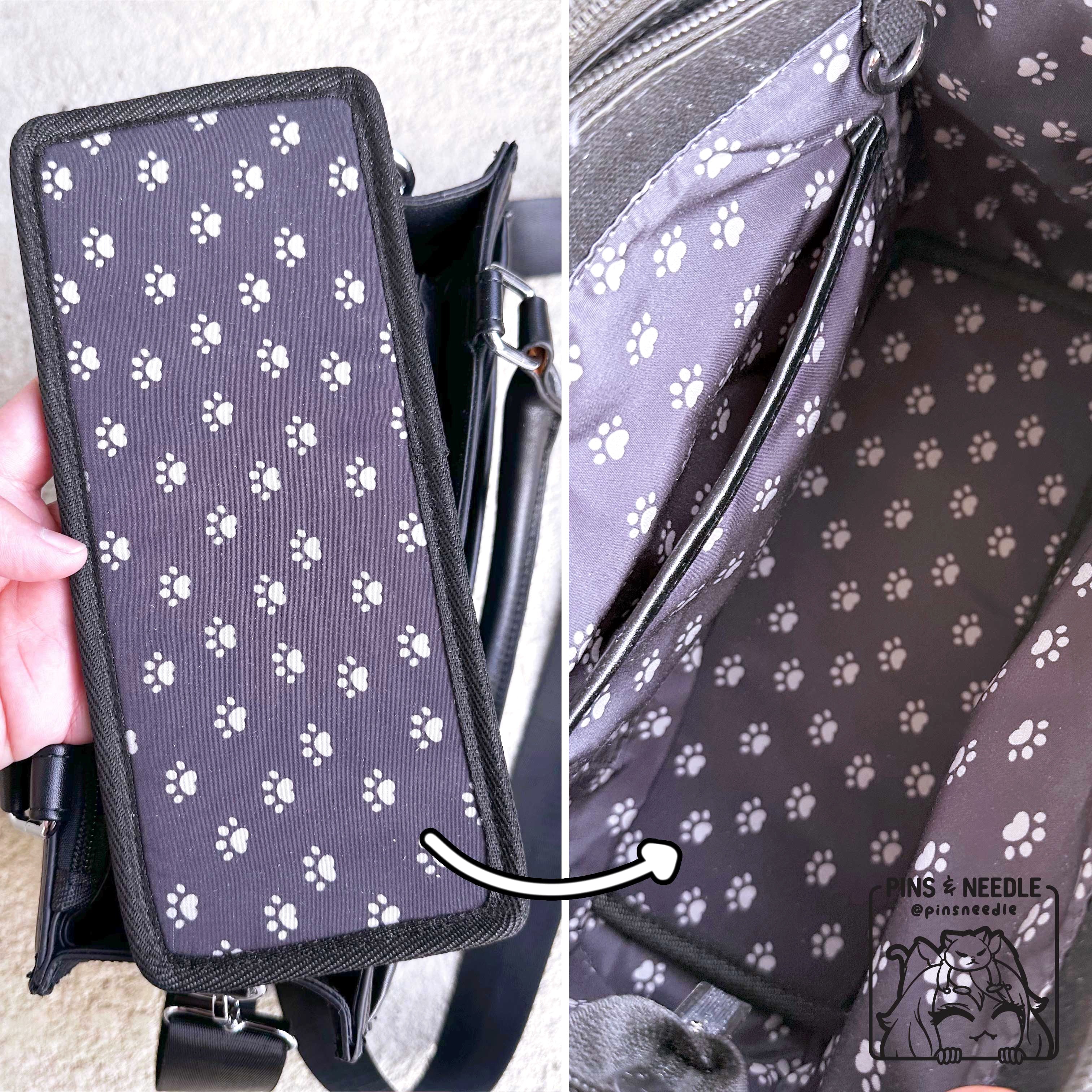 🐾 Kitty Canvas Tote Itabag | Black