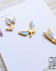 Elemental Crystal Fly | CORAL | Mini Enamel Pins