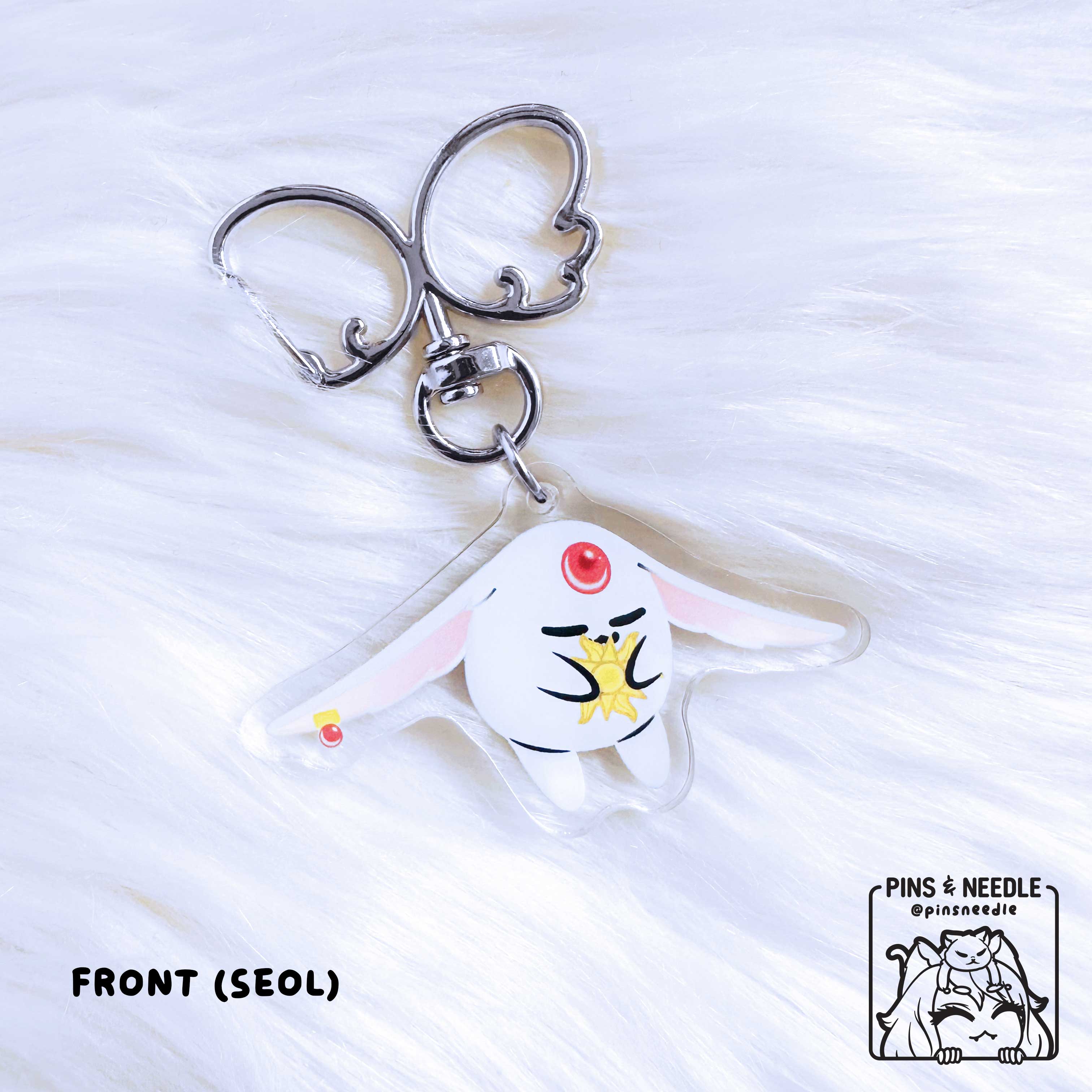 Mokona Sun & Moon | Double-sided Acrylic Charm – Pins & Needle