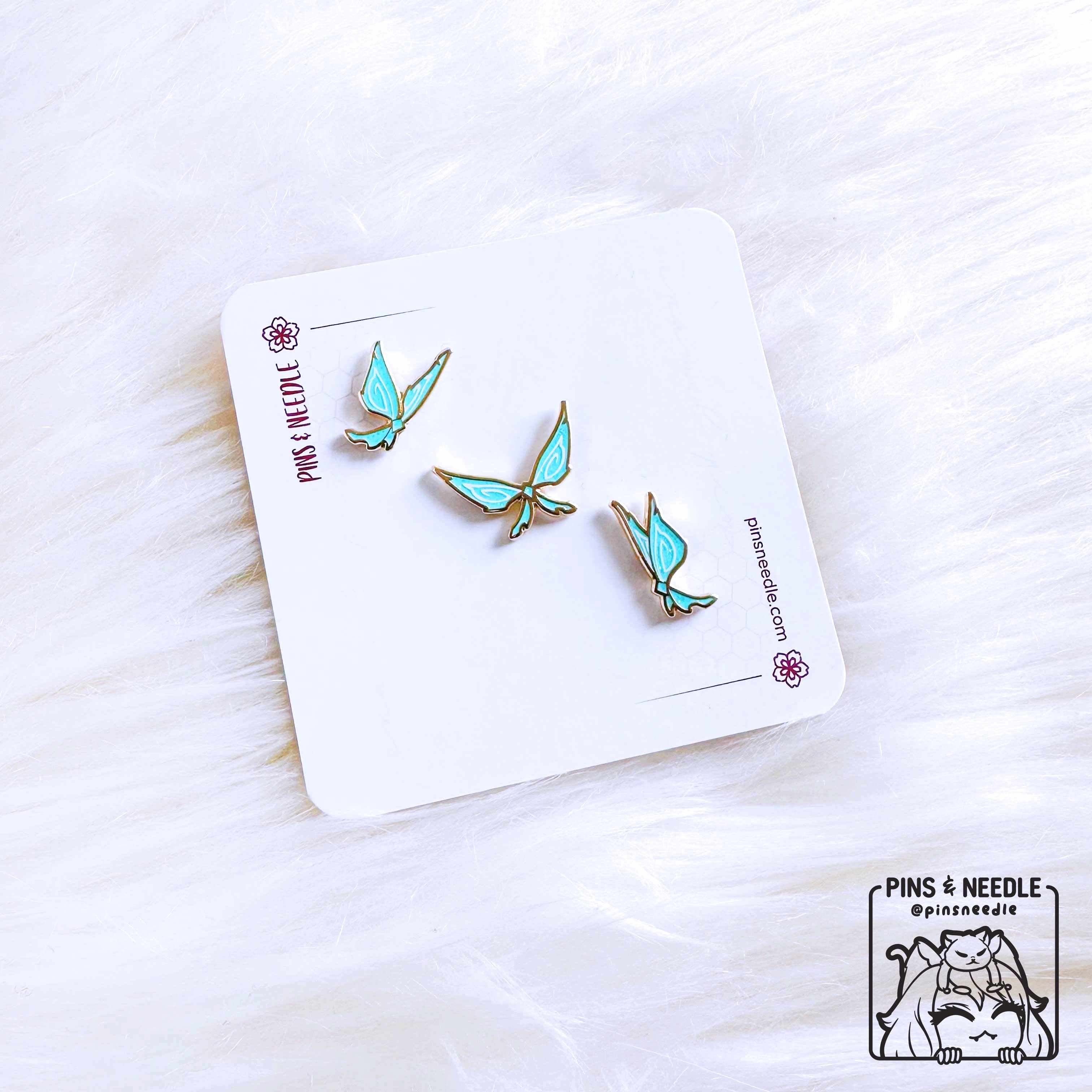 Elemental CrystalFlies | ANEMO | Mini Enamel Pins