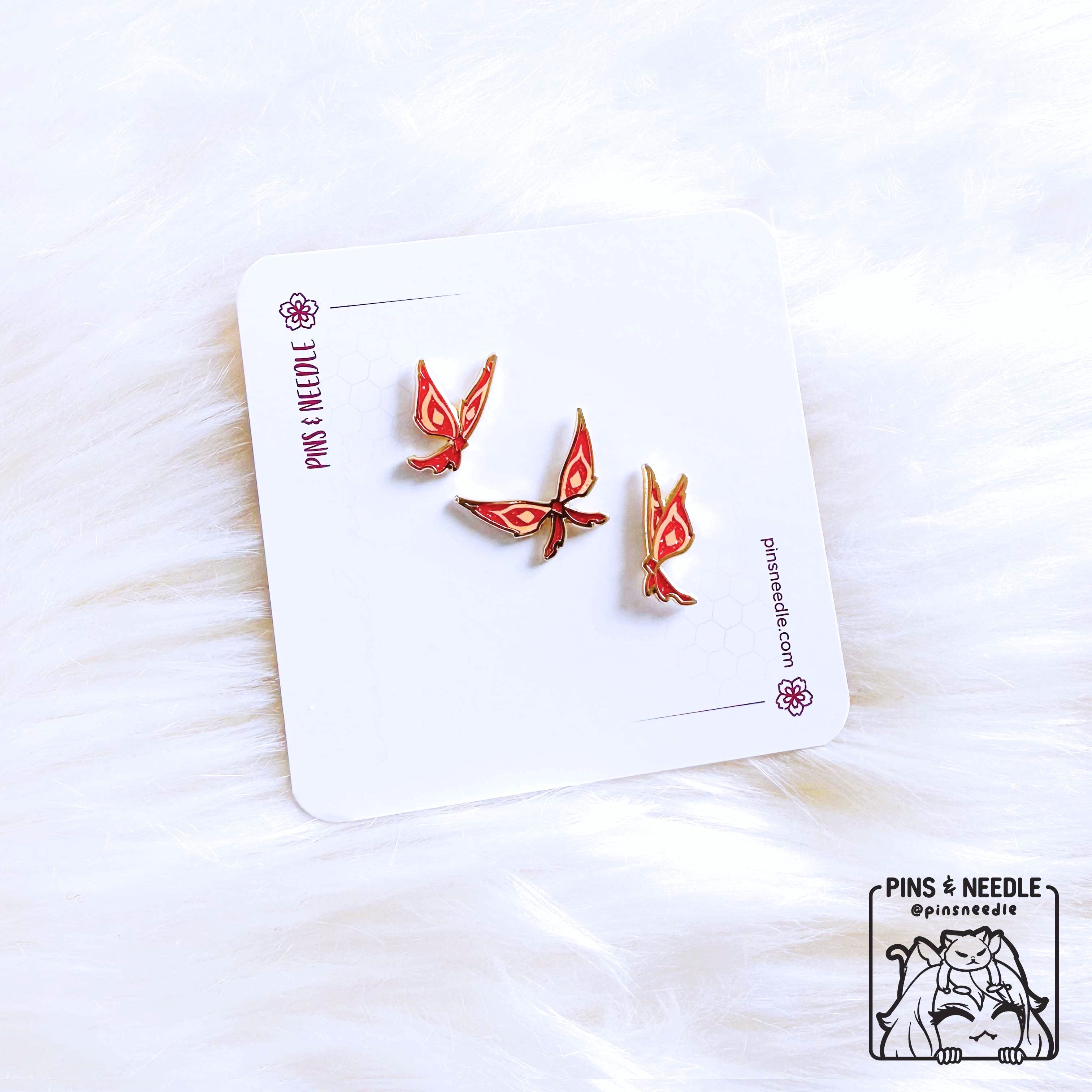 Elemental CrystalFlies | PYRO | Mini Enamel Pins