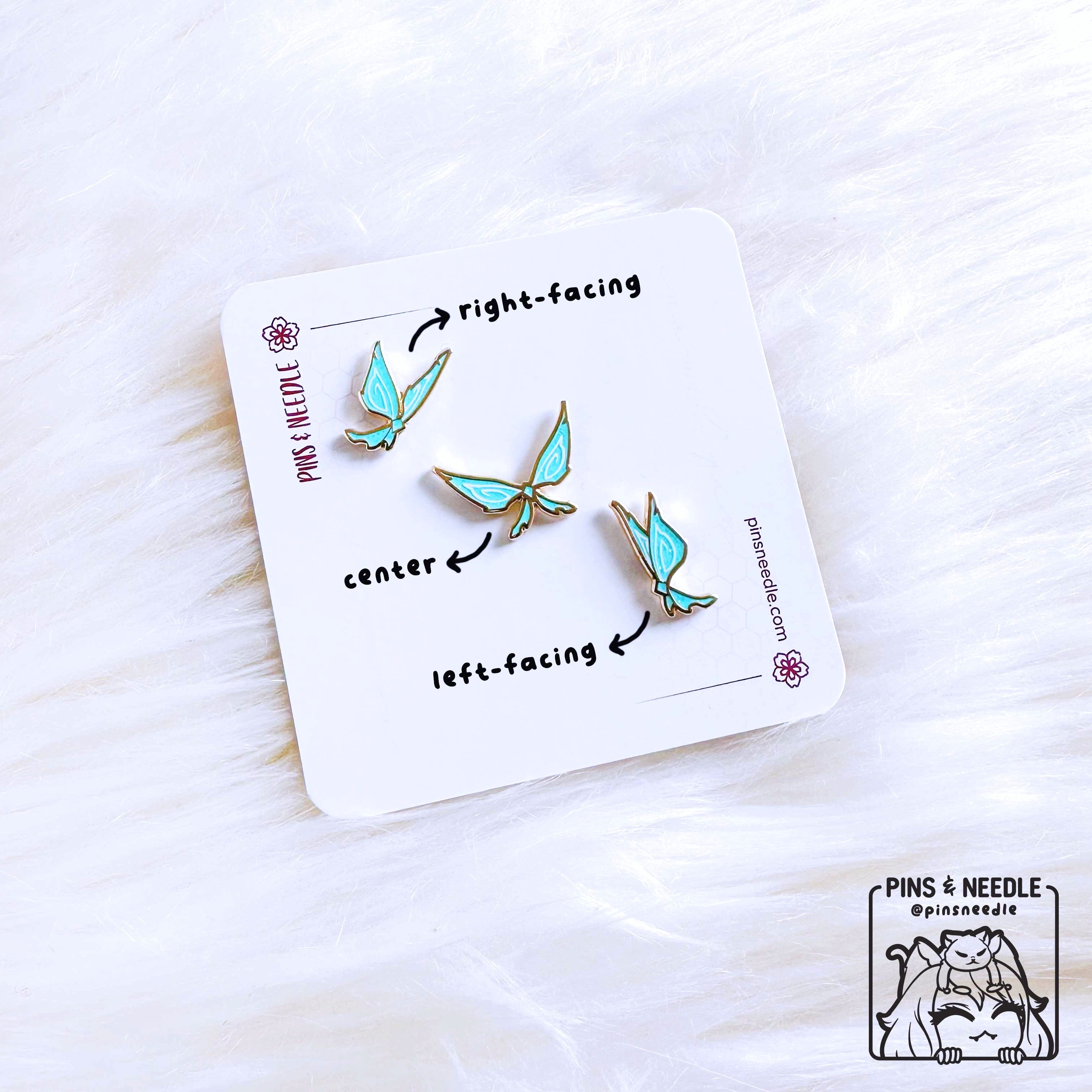 Elemental CrystalFlies | ANEMO | Mini Enamel Pins
