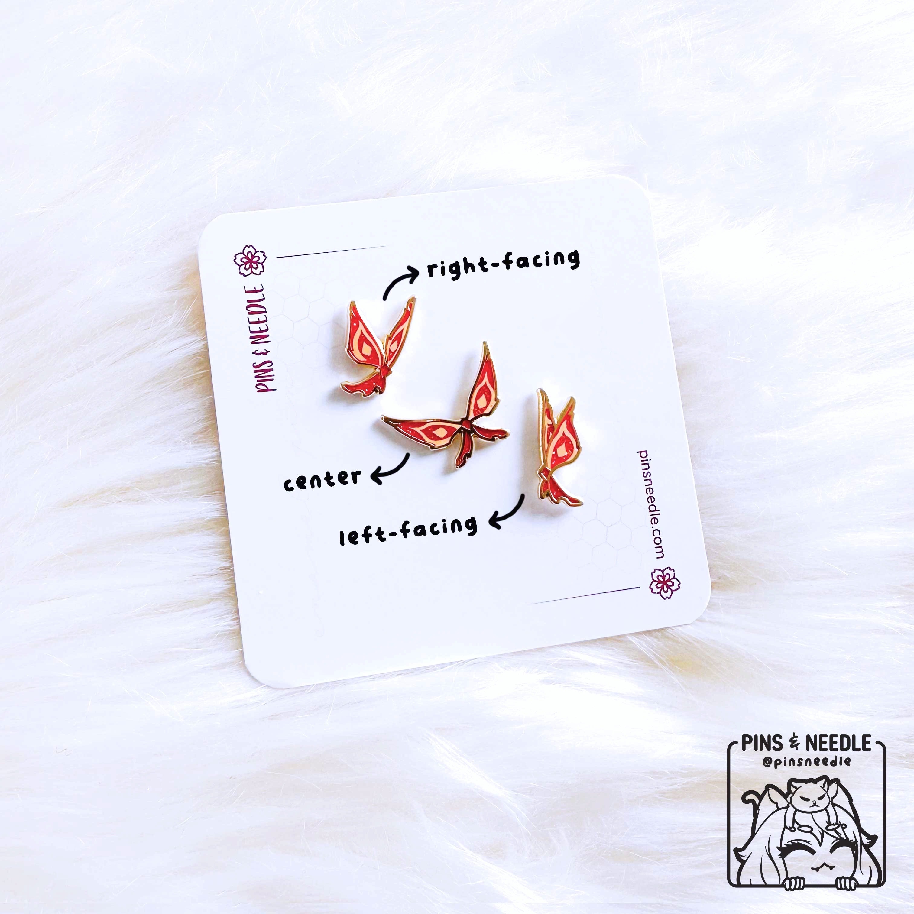 Elemental CrystalFlies | PYRO | Mini Enamel Pins