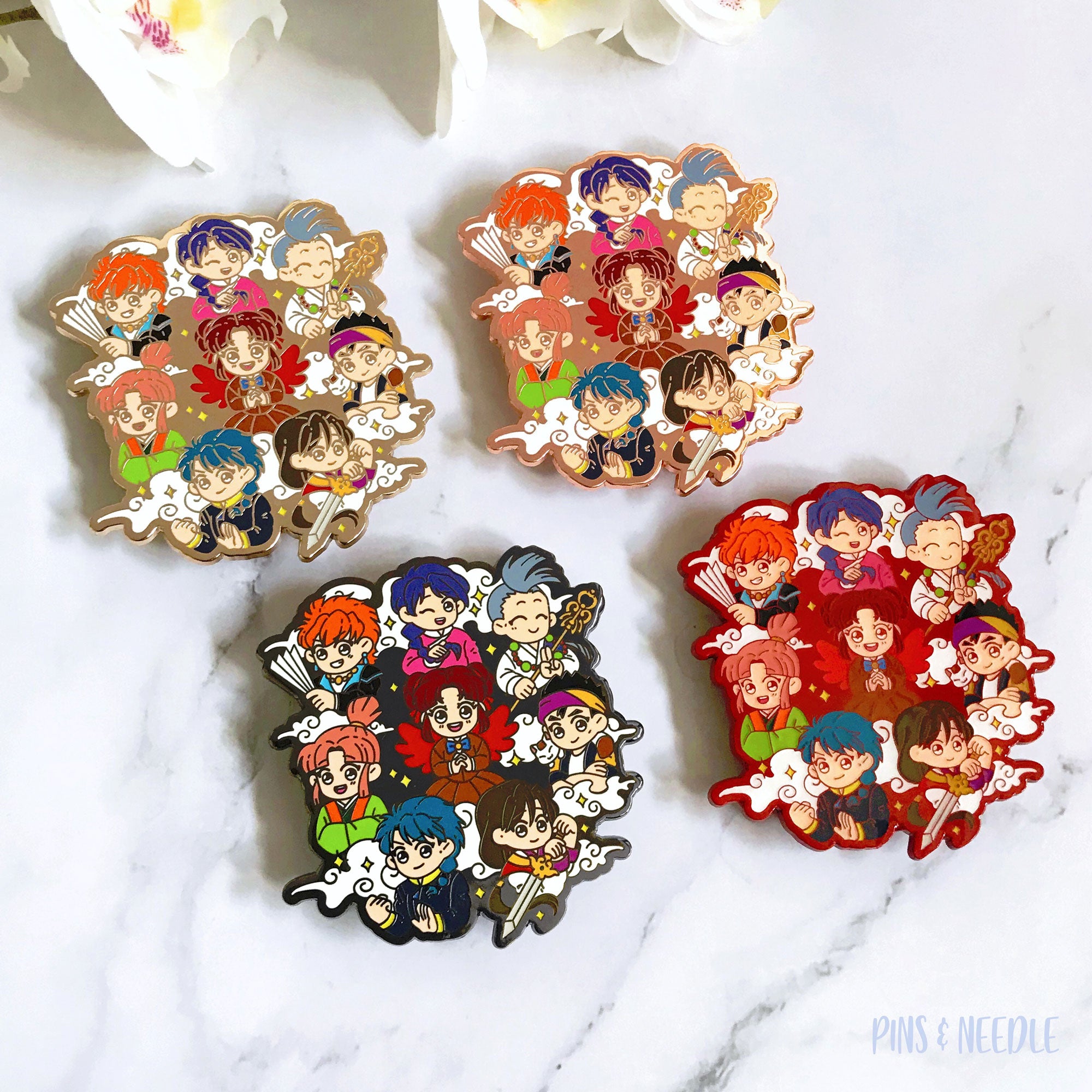 Suzaku no Miko & Senshis | Hard Enamel Pins
