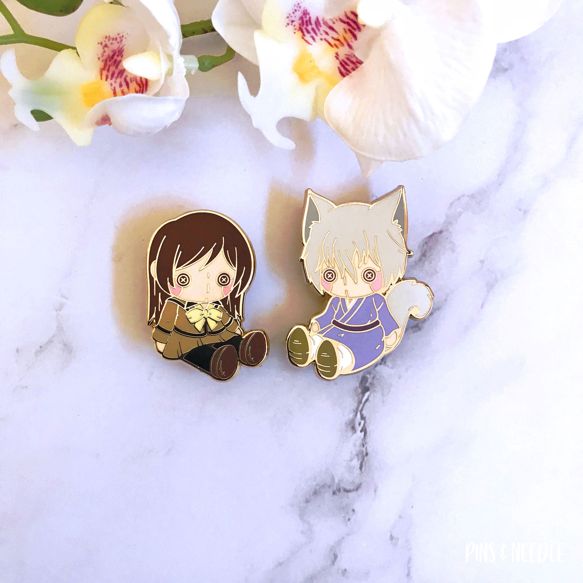 KamiKiss Couple Plushie Set | Hard Enamel Pins