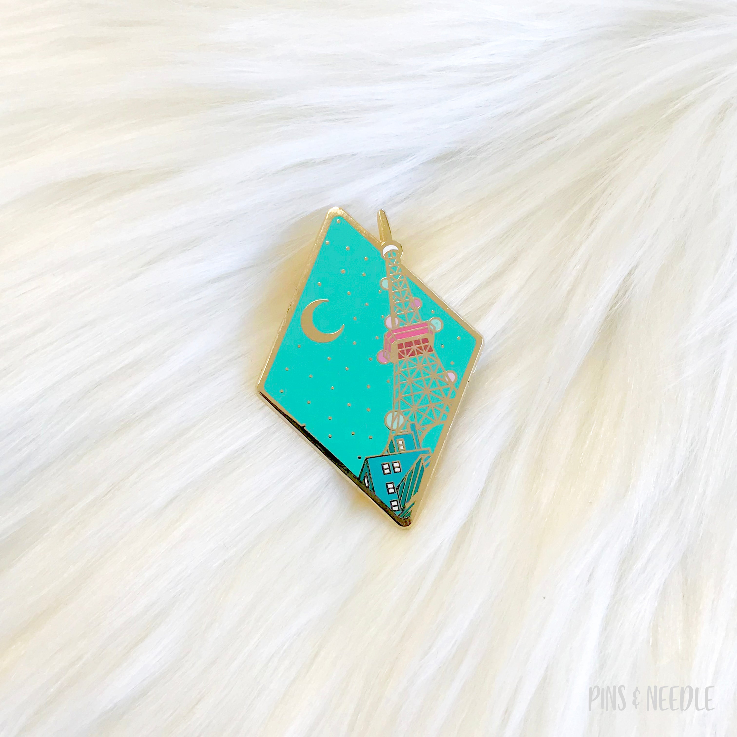 Tokyo Tower - TEAL | Hard Enamel Pin