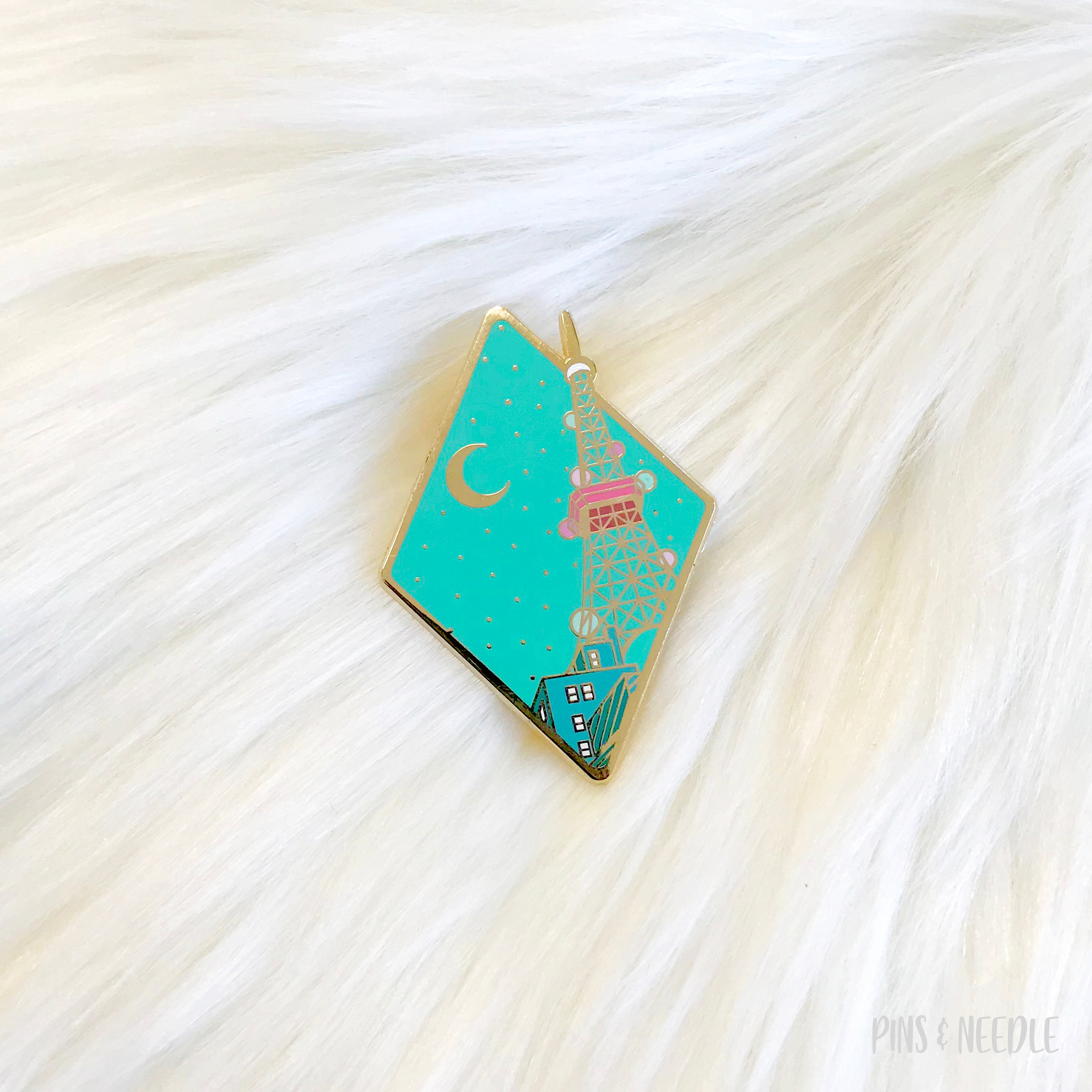 Tokyo Tower - TEAL | Hard Enamel Pin