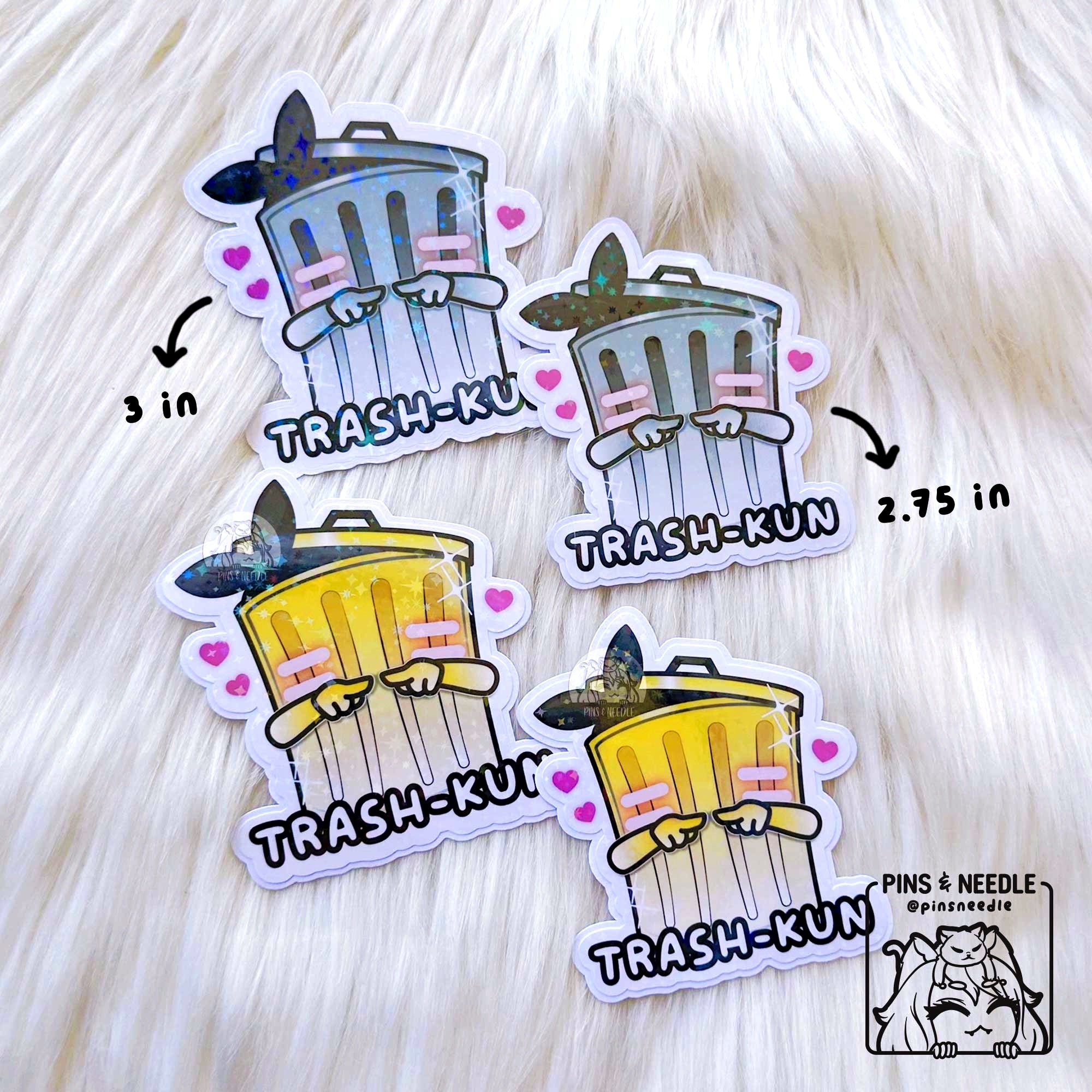Trash-kun | Holographic Vinyl Sticker