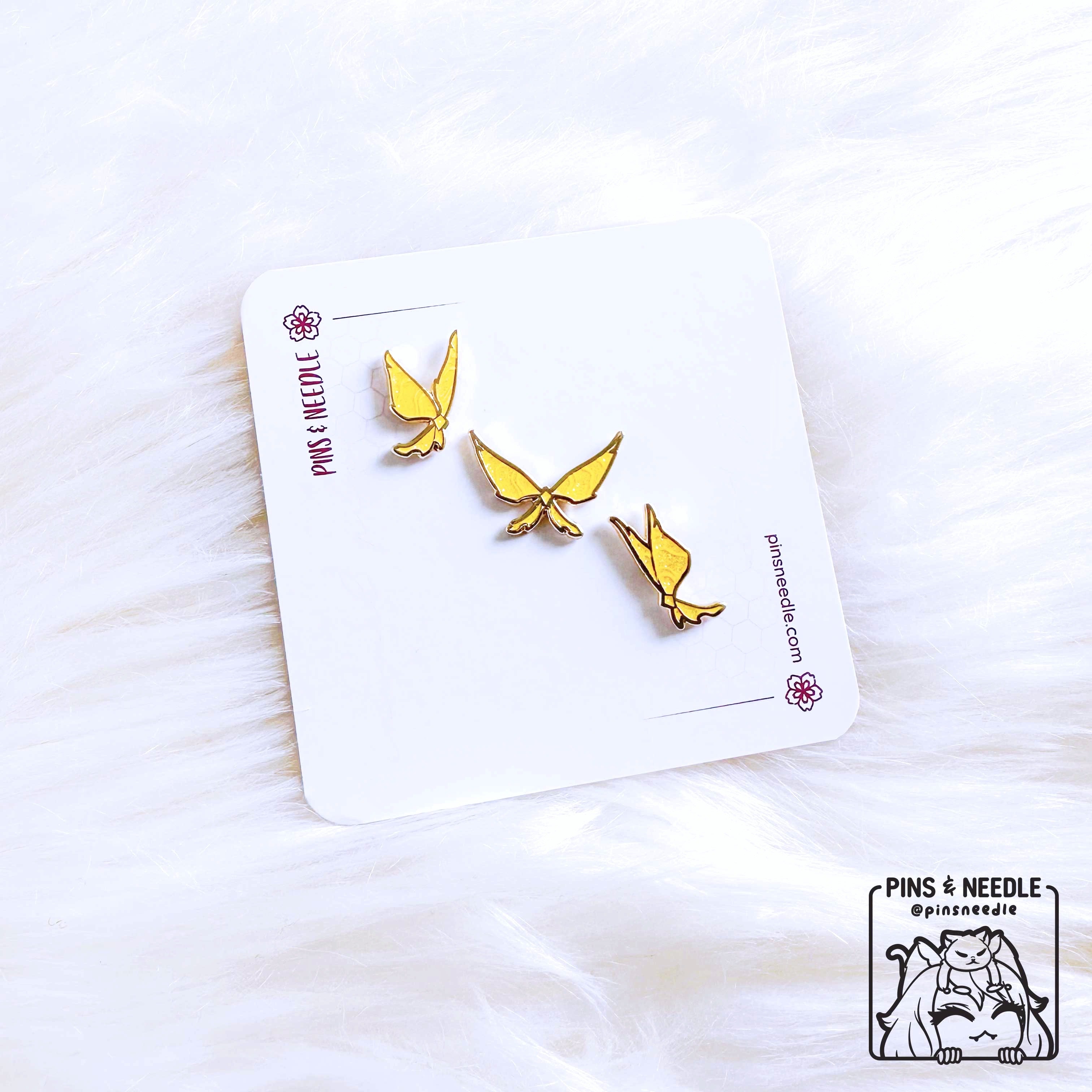 Elemental CrystalFlies | Set of 18 | Mini Enamel Pins