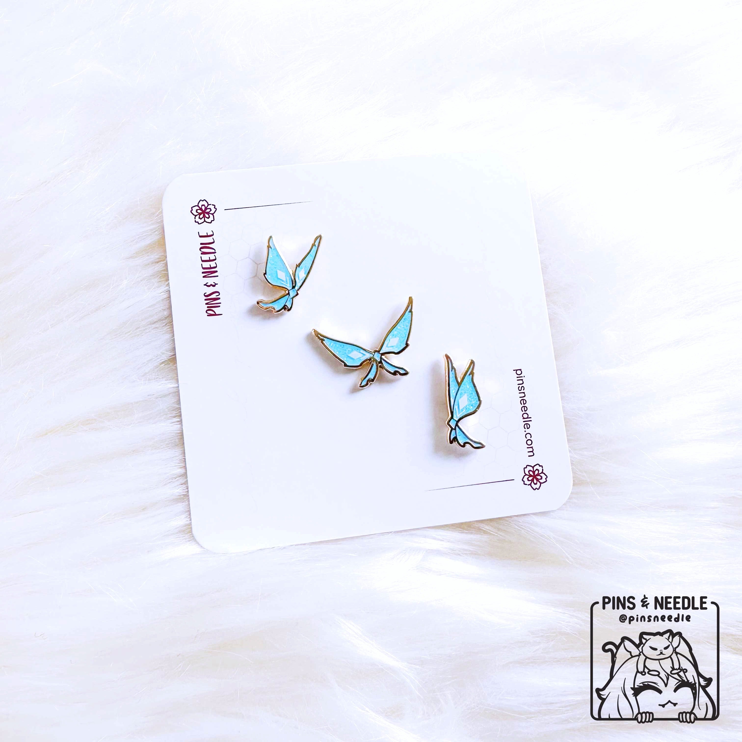 Elemental CrystalFlies | Set of 18 | Mini Enamel Pins