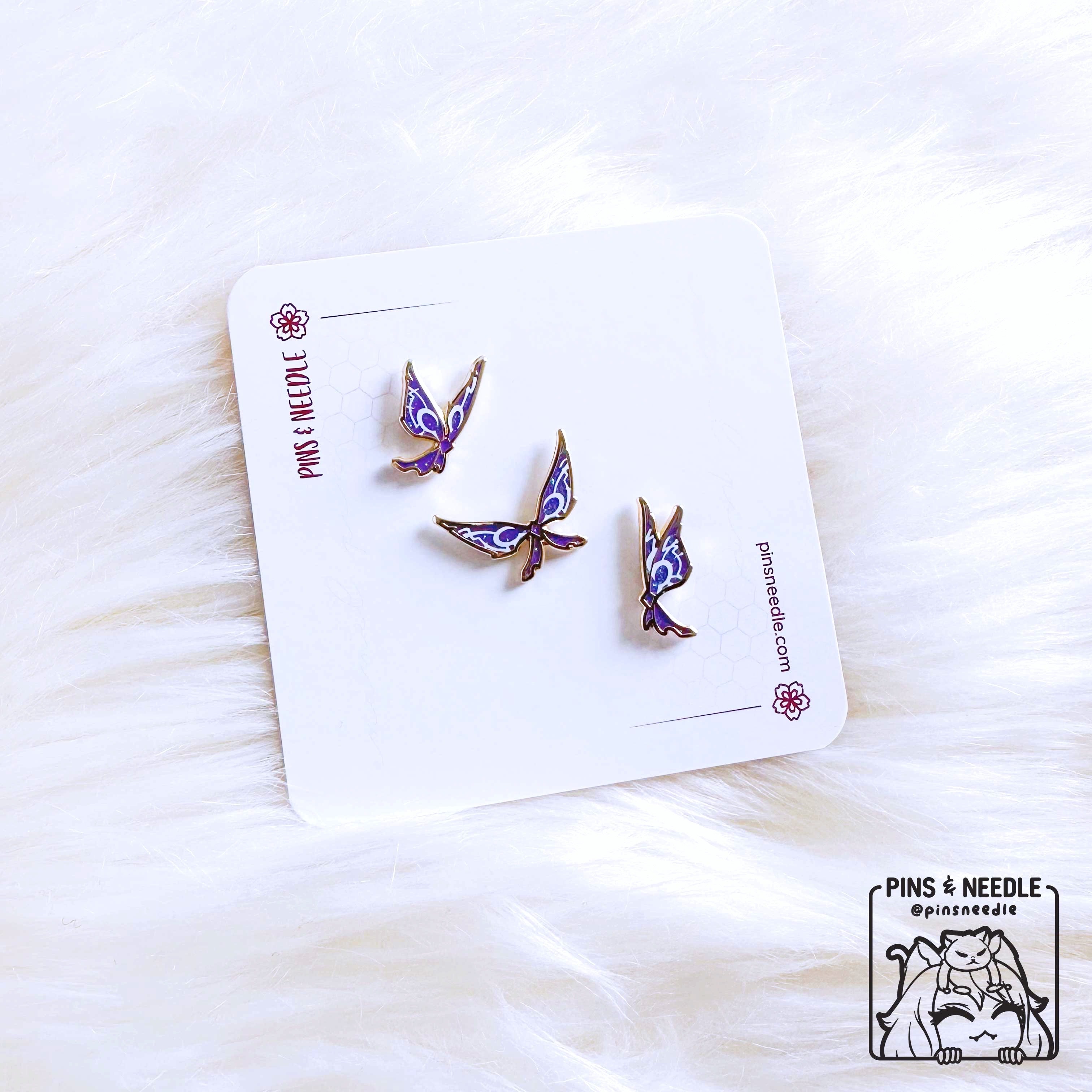 Elemental CrystalFlies | Set of 18 | Mini Enamel Pins